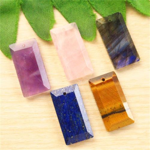 Gemstone Pendants Jewelry Natural Stone DIY Sold By PC