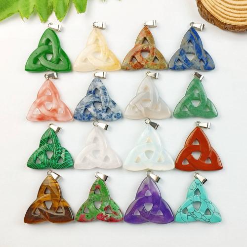 Gemstone Pendants Jewelry Natural Stone DIY Sold By PC