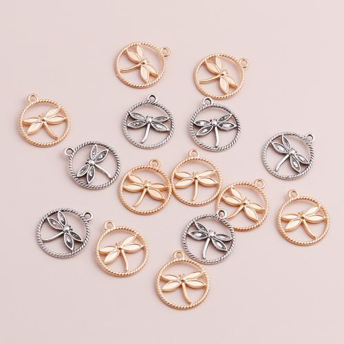 Zinc Alloy Animal Pendants Dragonfly plated DIY Sold By Bag