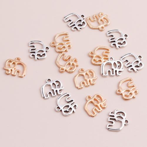 Zinc Alloy Animal Pendants Elephant plated DIY Sold By Bag