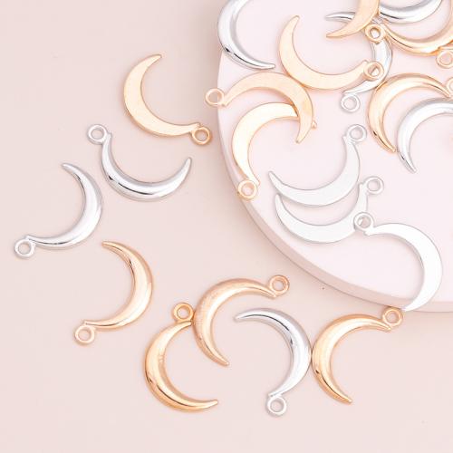 Zinc Alloy Moon Pendler, forgyldt, du kan DIY, flere farver til valg, 20pc'er/Bag, Solgt af Bag