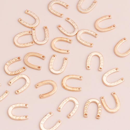 Zinc Alloy Connector Horseshoes plated DIY & 1/1 loop Sold By Bag