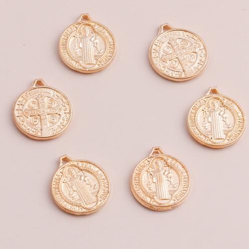 Zinc Alloy Pendants Round plated DIY Sold By Bag