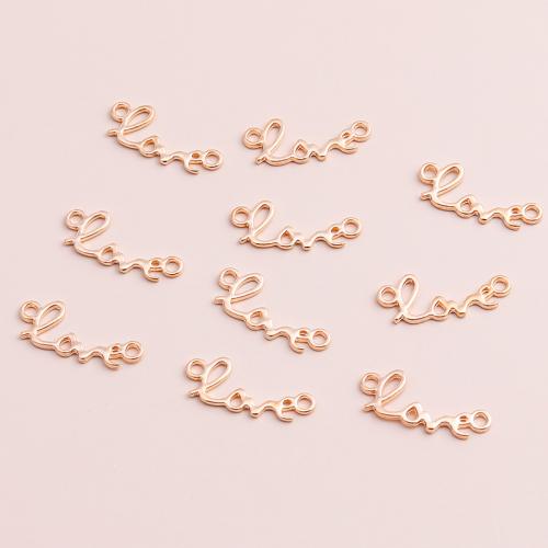 Lettre Zinc Alloy connecteur, alliage de zinc, Lettre d’alphabet, Placage, DIY & boucle de 1/1, 50PC/sac, Vendu par sac