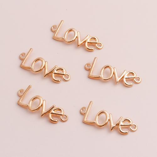 Letter Zinc Alloy Connector Alphabet Letter plated DIY & 1/1 loop Sold By Bag