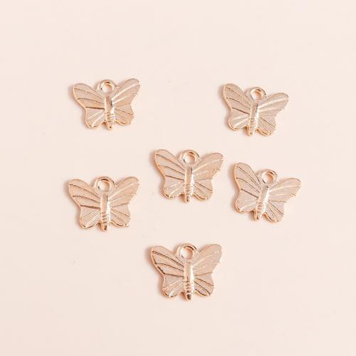 Zinc Alloy Animal Pendler, Butterfly, forgyldt, du kan DIY, 30pc'er/Bag, Solgt af Bag