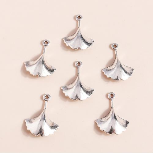 Zinc Alloy Leaf Pendants Ginkgo Leaf plated DIY Sold By Bag