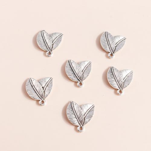 Zinc Alloy Leaf Pendants plated DIY Sold By Bag