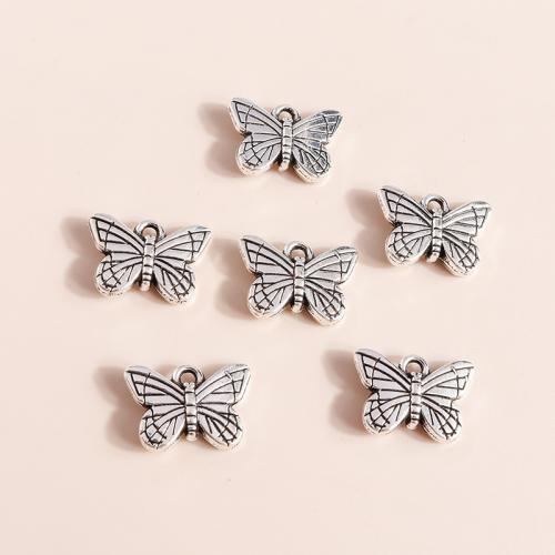 Zinc Alloy Animal Pendants Butterfly plated DIY Sold By Bag