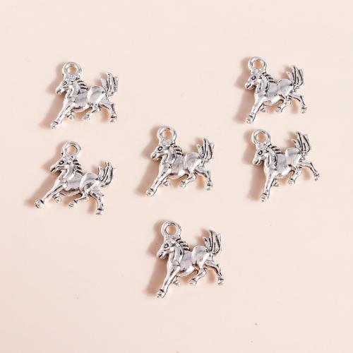 Zinc Alloy Animal Pendants Horse plated DIY Sold By Bag