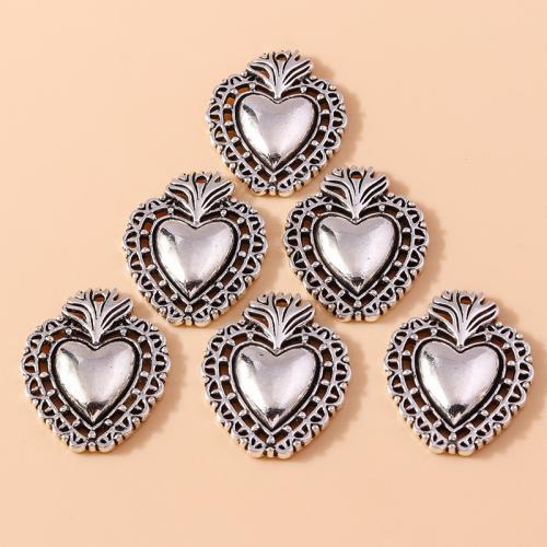 Zinc Alloy Heart Pendler, forgyldt, du kan DIY, 10pc'er/Bag, Solgt af Bag