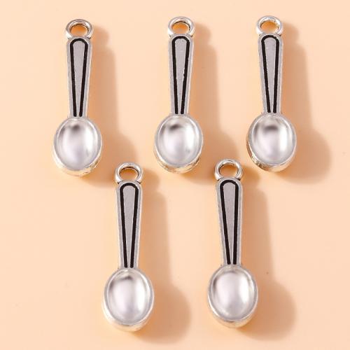 Zinc Alloy Pendler, Spoon, forgyldt, du kan DIY, 20pc'er/Bag, Solgt af Bag