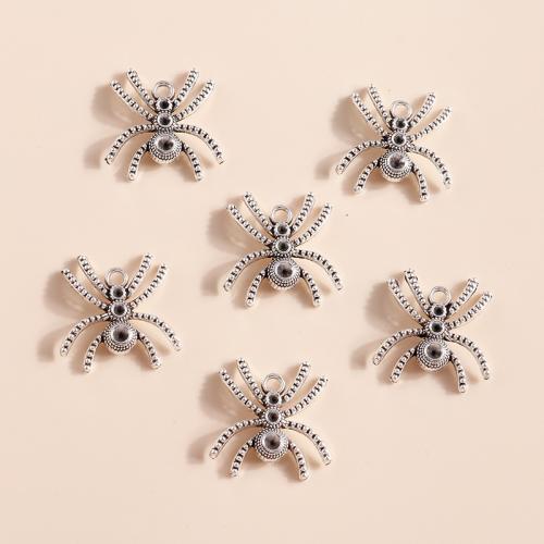 Zinc Alloy Animal Pendler, Spider, forgyldt, du kan DIY, 10pc'er/Bag, Solgt af Bag