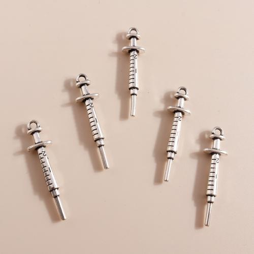 Zinc Alloy Pendants Syringe plated DIY Sold By Bag