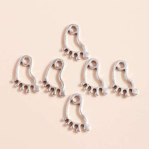 Zinc Alloy Pendants Footprint plated DIY Sold By Bag