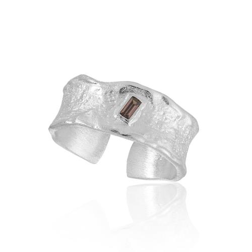 925 sidabro Cuff Finger Ring, mikro nutiesti kubinių Zirconia & moters, daugiau spalvų pasirinkimas, Dydis:6.5, Pardavė PC