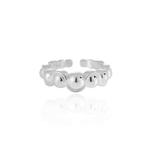 925 Sterling Silver Cuff Finger Ring Round adjustable & for woman US Ring .5 Sold By PC