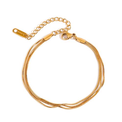 Stainless Steel Jewelry Bracelet 304 Stainless Steel gold color plated fashion jewelry golden Sold By PC