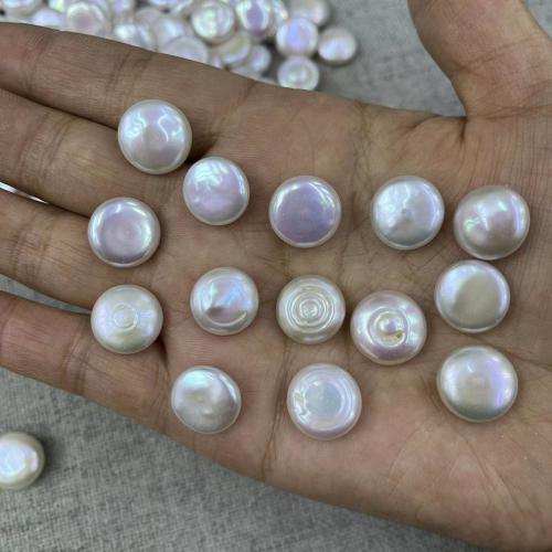 Cultured Button Freshwater Pearl Beads Coin DIY white mm Sold By PC