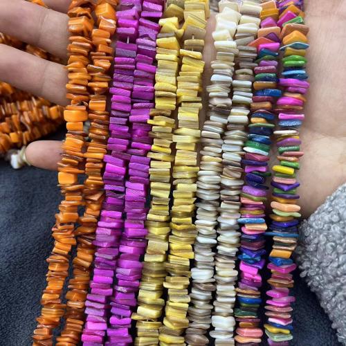 Natural Colored Shell Beads Square DIY Sold Per Approx 38 cm Strand