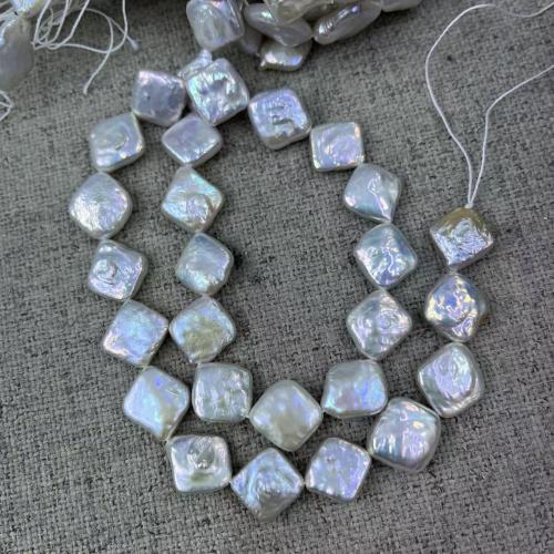 Cultured Baroque Freshwater Pearl Beads Rhombus DIY white Approx Sold By Strand