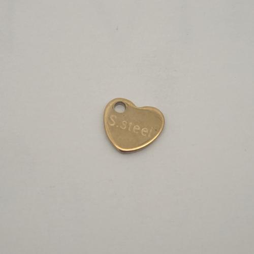 ステンレススチールエクステンダチェーンドロップ, 304ステンレススチール, ハート形, DIY, 金色, 7x6.50x1mm, 約 100パソコン/バッグ, 売り手 バッグ