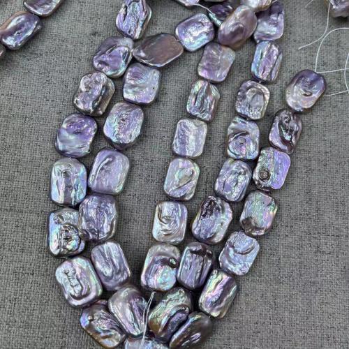 Cultured Baroque Freshwater Pearl Beads Rectangle DIY purple Approx Sold By Strand