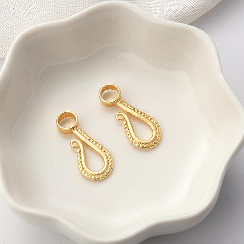 Messing hangers, gold plated, DIY, nikkel, lood en cadmium vrij, 9x3x22mm, Verkocht door PC