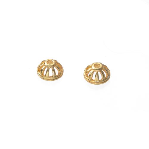 Brass Bead Cap Round gold color plated DIY nickel lead & cadmium free Sold By PC