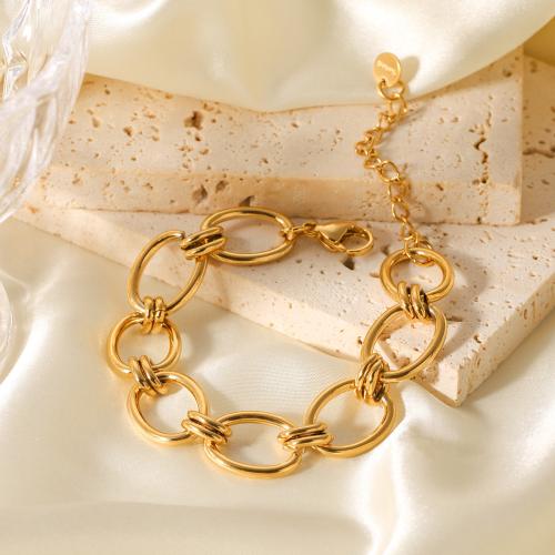 Stainless Steel Jewelry Bracelet 304 Stainless Steel gold color plated for woman Sold By PC