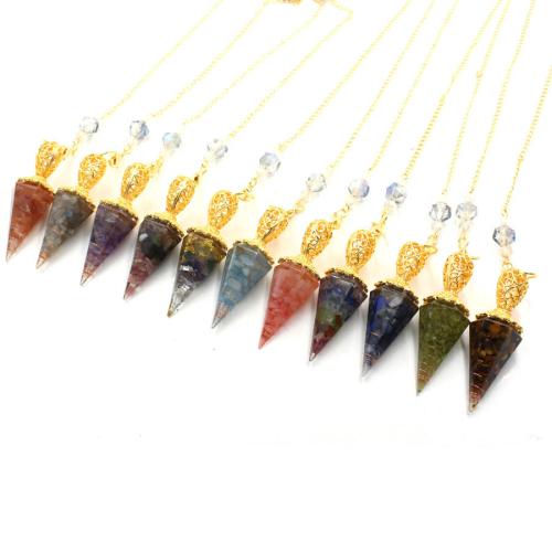 Natural Stone Pendulum with Brass Sold By PC