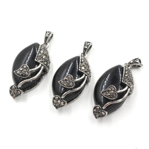 Gemstone Pendants Jewelry Natural Stone with Brass DIY nickel lead & cadmium free Sold By PC