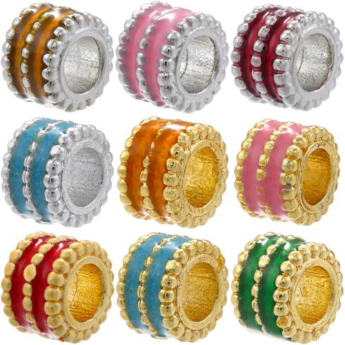 Cubic Zirconia Micro Pave Brass Beads plated DIY & enamel Sold By PC