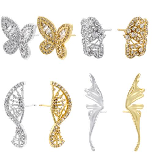 Ciúbach Zirconia Micrimhilseogra réiteodh Earring Prás, plátáilte, stíleanna éagsúla do rogha & micrea réiteach zirconia ciúbach & do bhean, dathanna níos mó le haghaidh rogha, Díolta De réir Péire