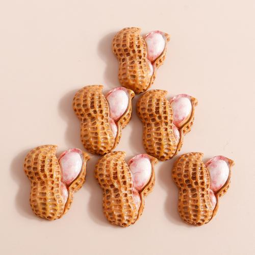 Mobile Phone DIY Decoration Plastic with Resin Peanut plated Sold By Bag