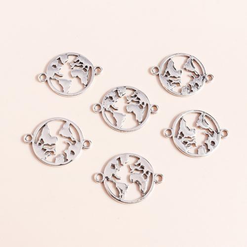 Zinc Alloy Connector Round plated DIY & 1/1 loop Sold By Bag