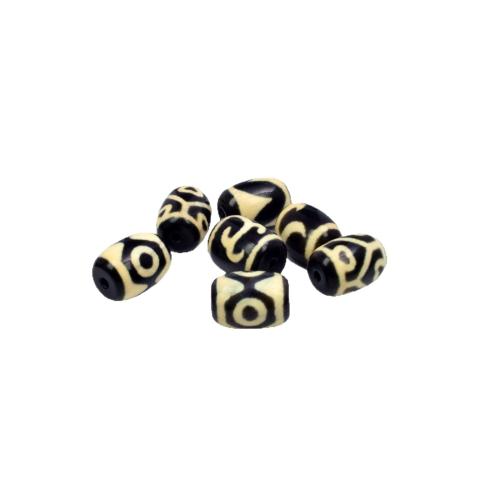 Ágata natural tibetano Dzi Beads, Ágata tibetana, aleatoriamente enviado & padrão misto & DIY, Grade B, 11x14mm, Buraco:Aprox 1.2mm, vendido por PC