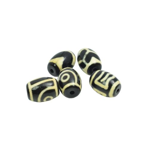 Ágata natural tibetano Dzi Beads, Ágata tibetana, aleatoriamente enviado & padrão misto & DIY, Grade AB, 12x16mm, Buraco:Aprox 1.2mm, vendido por PC