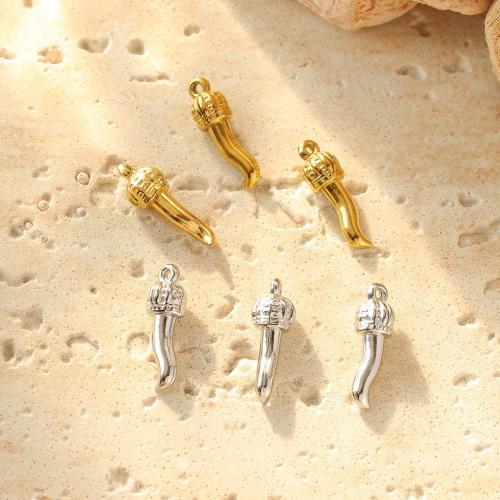 Stainless Steel Pendants 304 Stainless Steel Pepper Vacuum Ion Plating DIY Sold By Bag