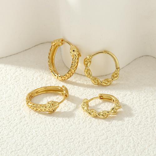 Messing Huggie Hoop Earring, gold plated, mode sieraden & verschillende grootte voor keus & voor vrouw, meer kleuren voor de keuze, nikkel, lood en cadmium vrij, Verkocht door pair