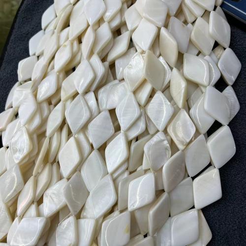 Natural Freshwater Shell Beads Rhombus DIY white Approx Sold By Strand