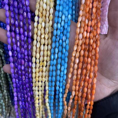 Natural Colored Shell Beads Freshwater Shell Oval DIY Approx Sold By Strand