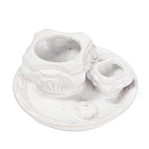 Porcelain Incense Seat for home and office white Sold By PC