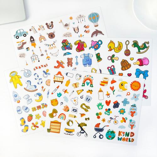 Adhesive Sticker Sticker Paper mixed pattern & DIY printing Sold By Bag