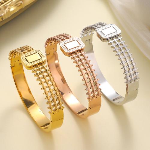 304 Stainless Steel Bangle plated fashion jewelry & for woman & hollow Sold By PC