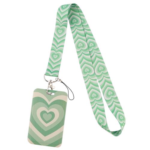 Lanyard korthållare, Polyester, med Plast, multifunktionella & olika mönster för val, Säljs av PC