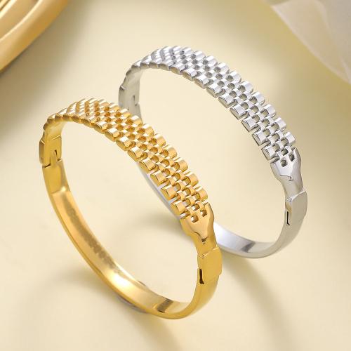 304 Stainless Steel Bangle plated fashion jewelry & for woman & hollow Sold By PC