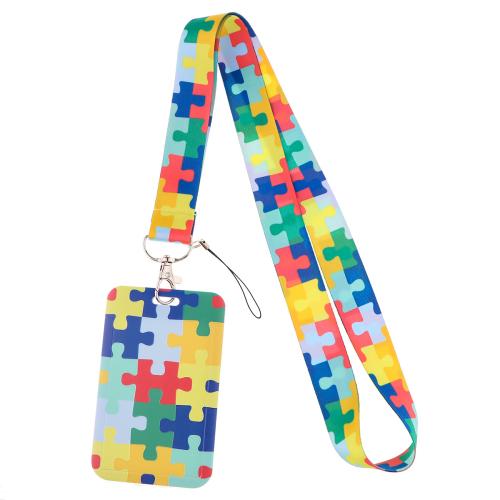 Lanyard card Holder Polyester with Plastic multifunctional  Sold By PC