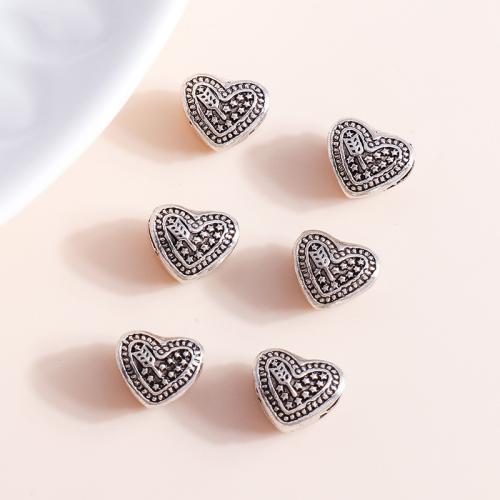 Zinc Alloy Heart Beads plated DIY Sold By Bag