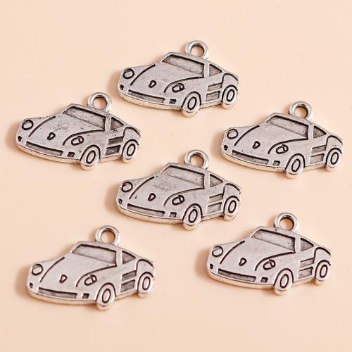 Vehicle Shaped Zinc Alloy Pendants Car plated DIY Sold By Bag